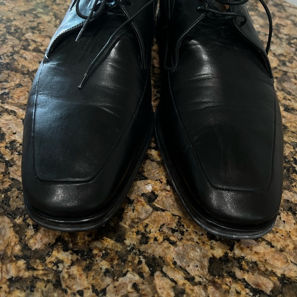 Bruno magli men’s black leather dress shoe